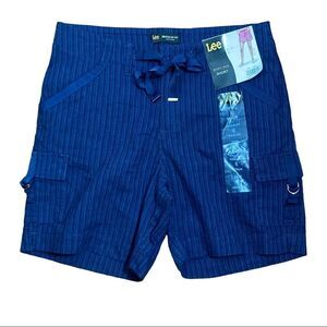 NWT Lee Regular Fit Mid-Rise Navy Shirts, Size 6 Short